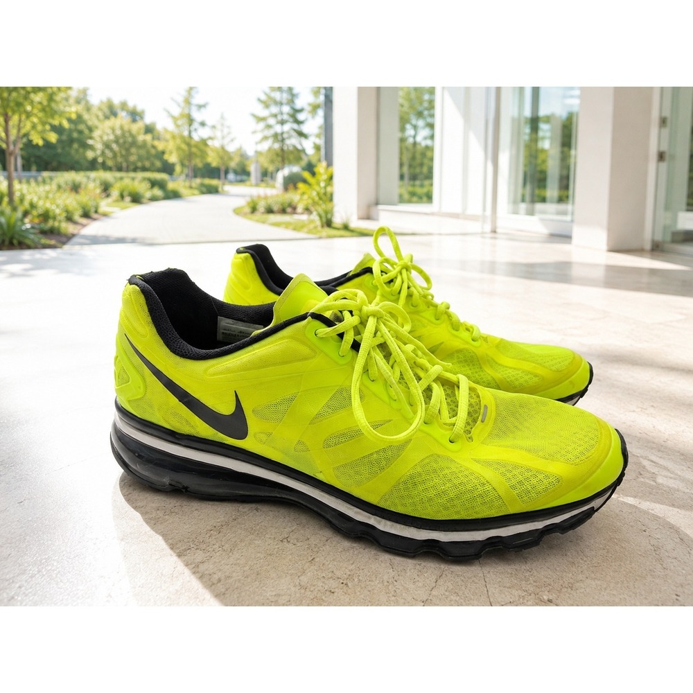 Nike Air Max 2012 Volt Mens Running Shoes Neon Yellow Black 487982-701 Size 10.5